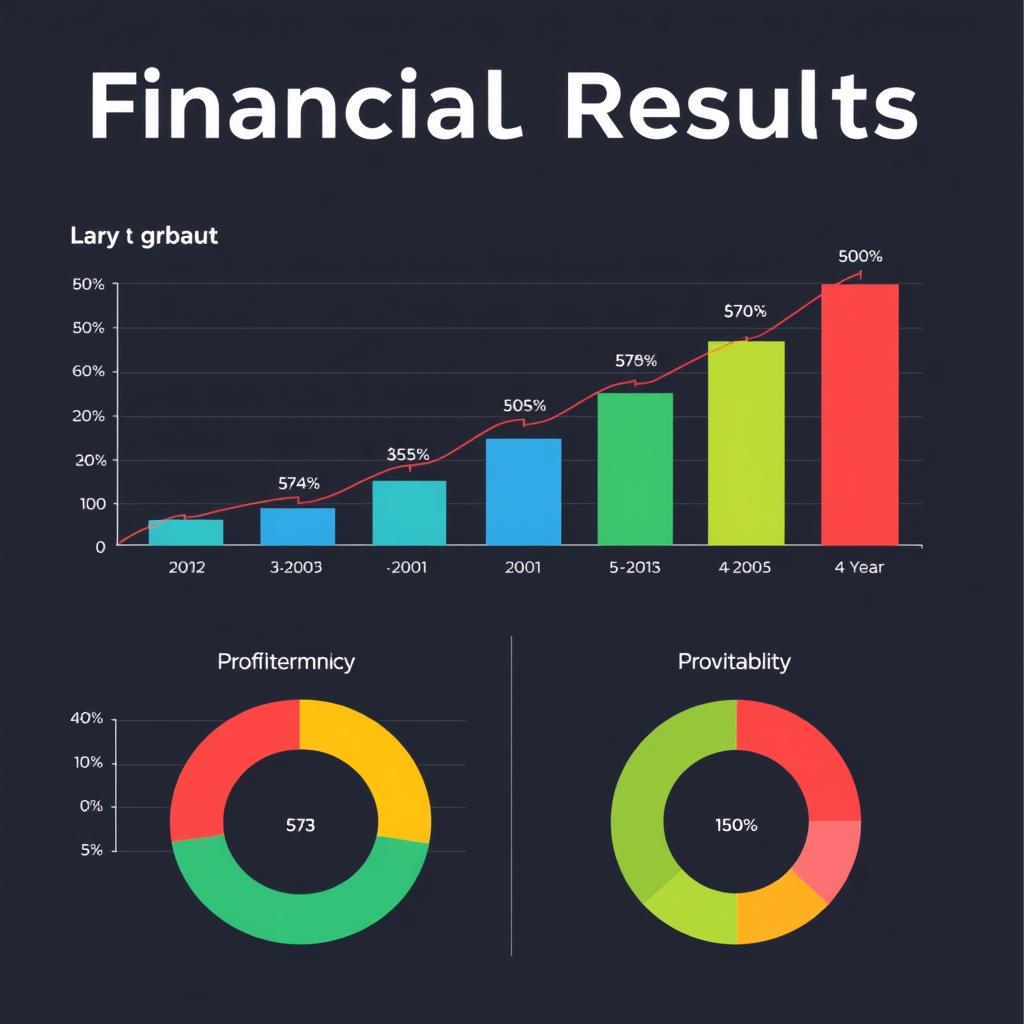 Business financial forecast results showing key metrics and growth trajectory