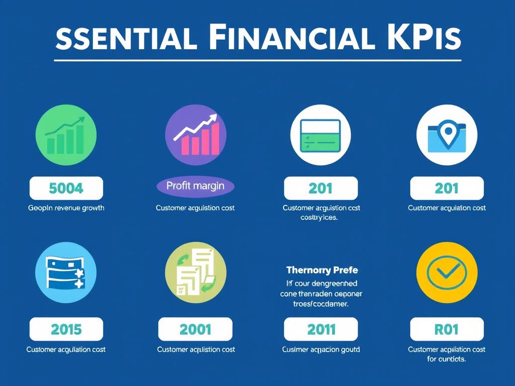 Chart showing essential financial KPIs for business dashboard