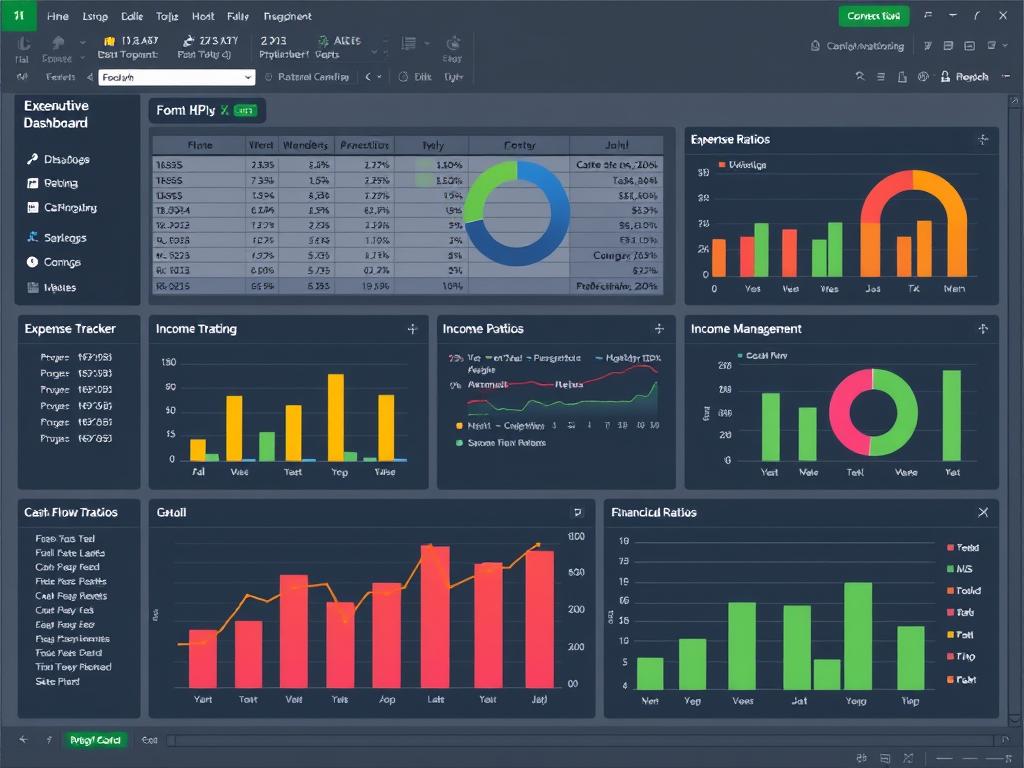 Comprehensive business financial management template with dashboard and projections