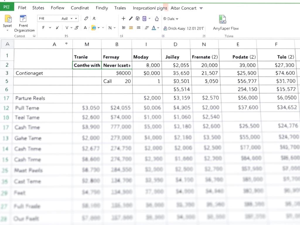 Detailed view of business cash flow management excel template features