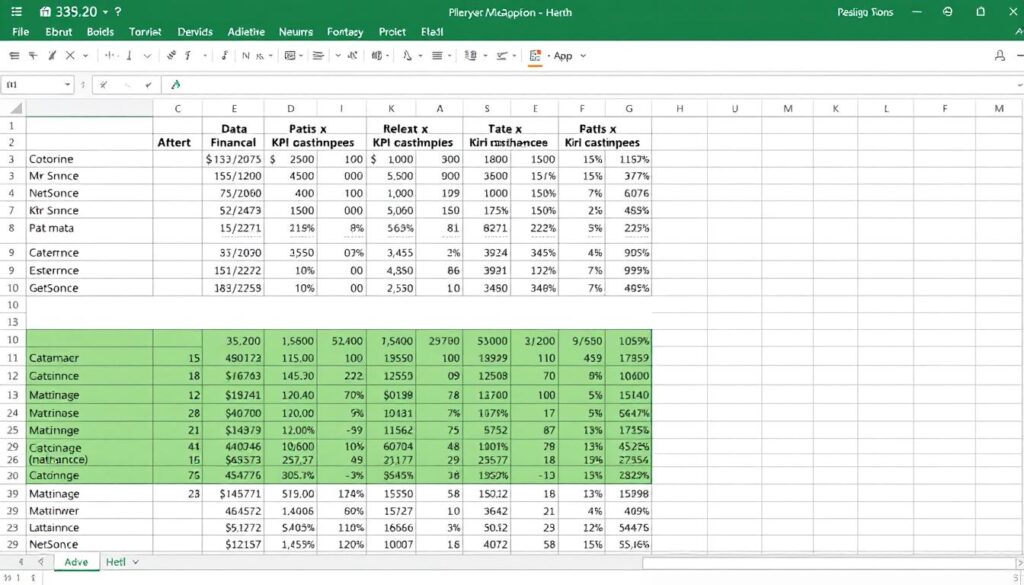 Excel data structure for KPI dashboard