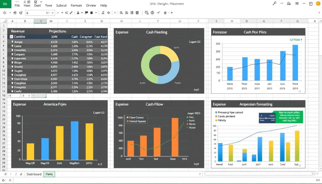 Excel financial forecasting templates with formulas and charts