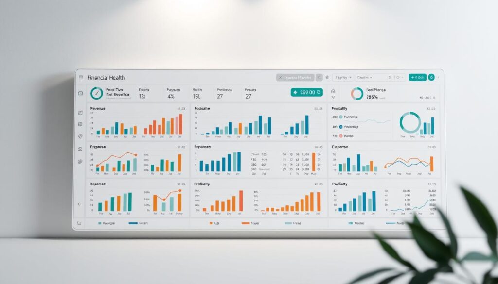 Excel financial health dashboard