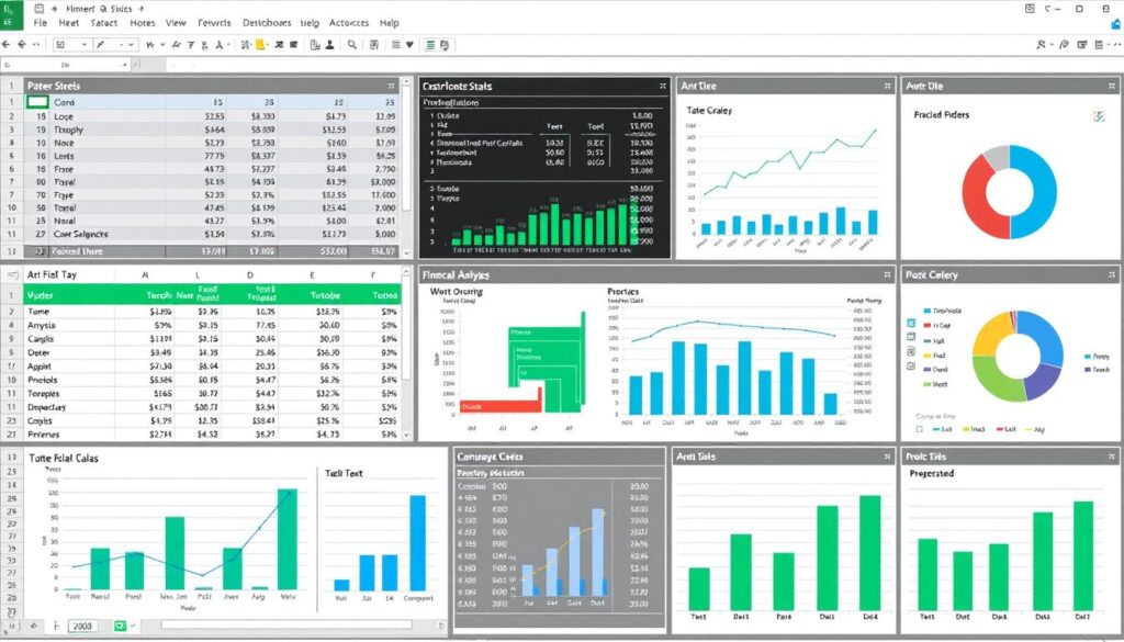 Excel financial templates with formulas and dashboards