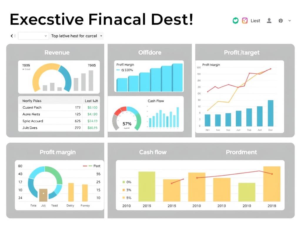 Executive Financial Dashboard Excel Template