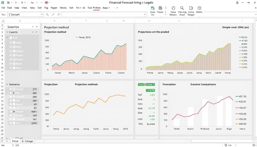 Financial forecasting dashboard from business cash flow management excel template