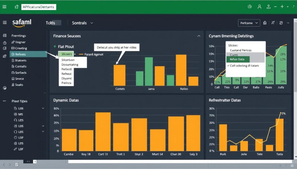 Interactive elements in Excel KPI dashboard