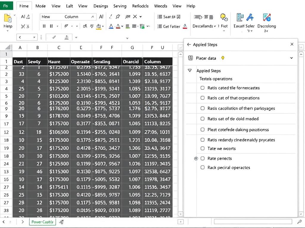 Power Query data transformation for financial dashboard