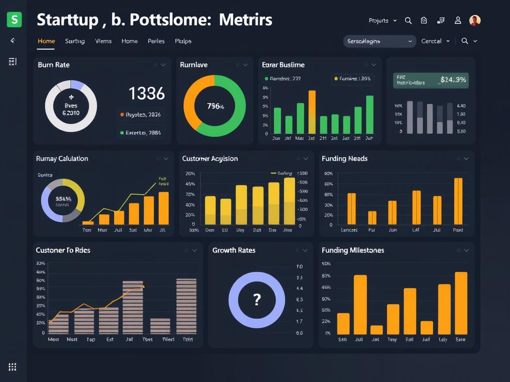 Startup Financial Metrics Dashboard Excel Template