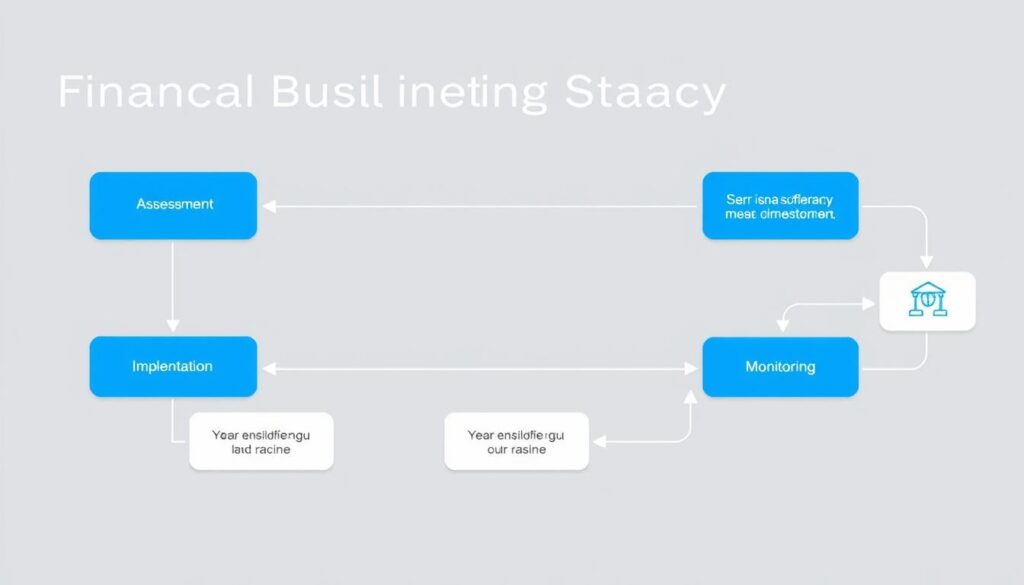 Step-by-step financial strategy implementation flowchart