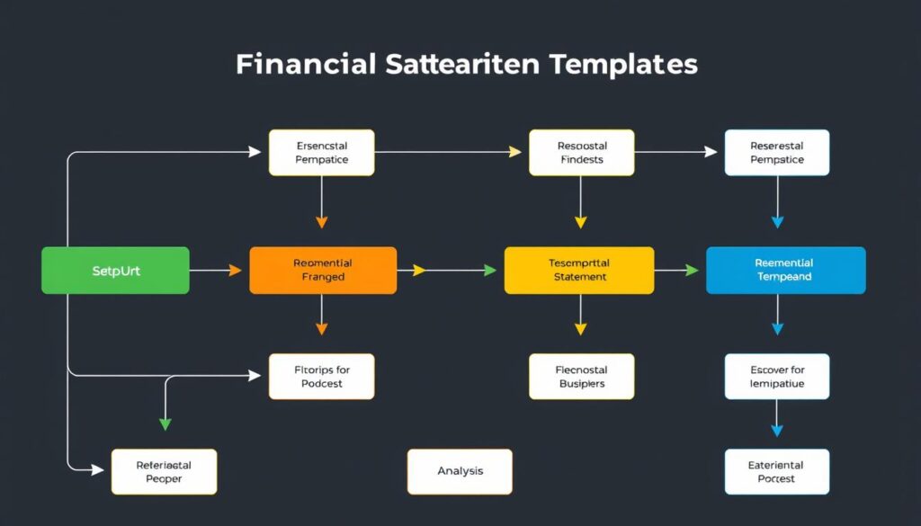 Step-by-step implementation flowchart for financial statement templates