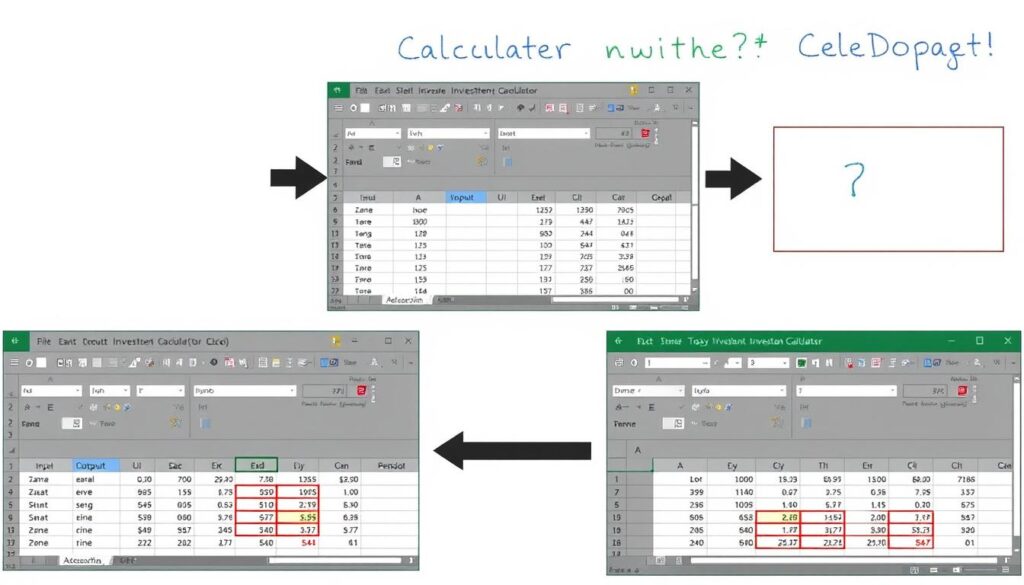 Step-by-step process of building an investment calculator in Excel
