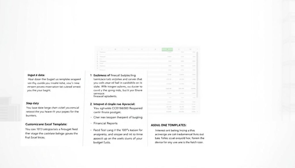 step by step instructions for budget templates