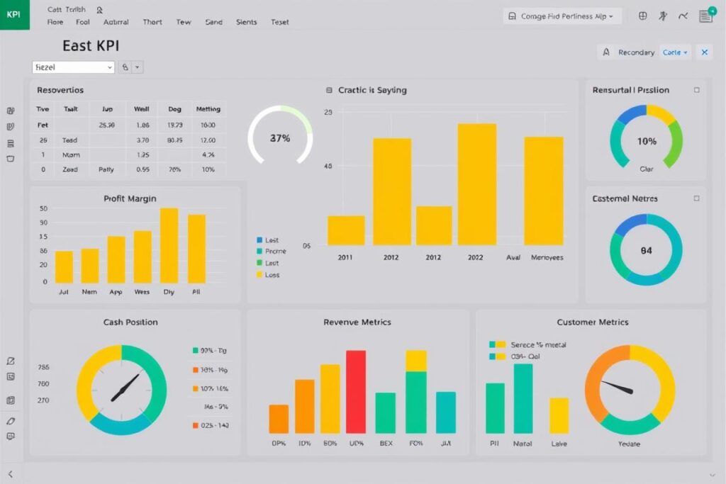 Business KPI Dashboard Template showing key performance metrics