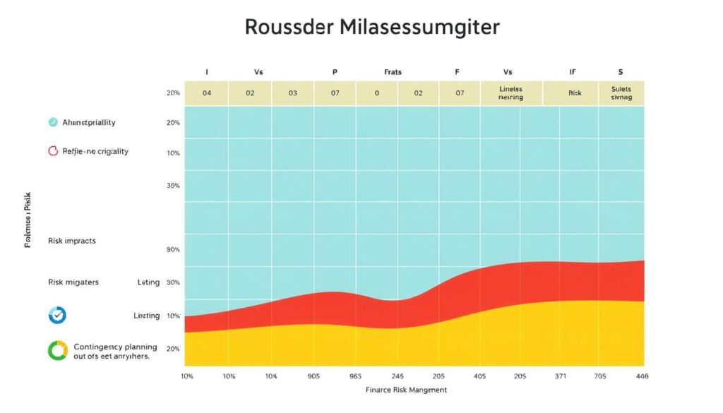 Business risk management concept with risk assessment matrix and mitigation strategies