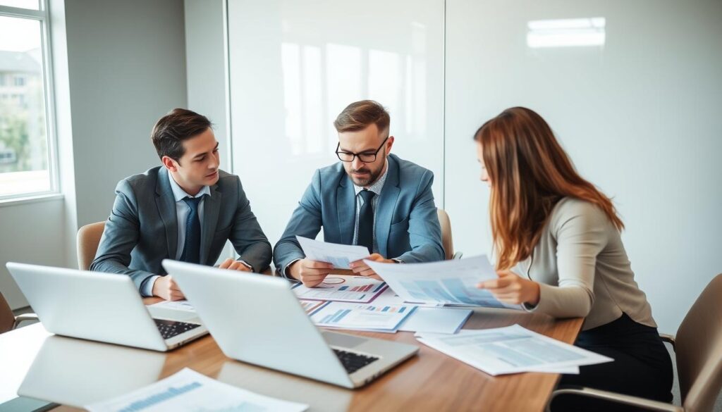 Business team working on tax planning strategy
