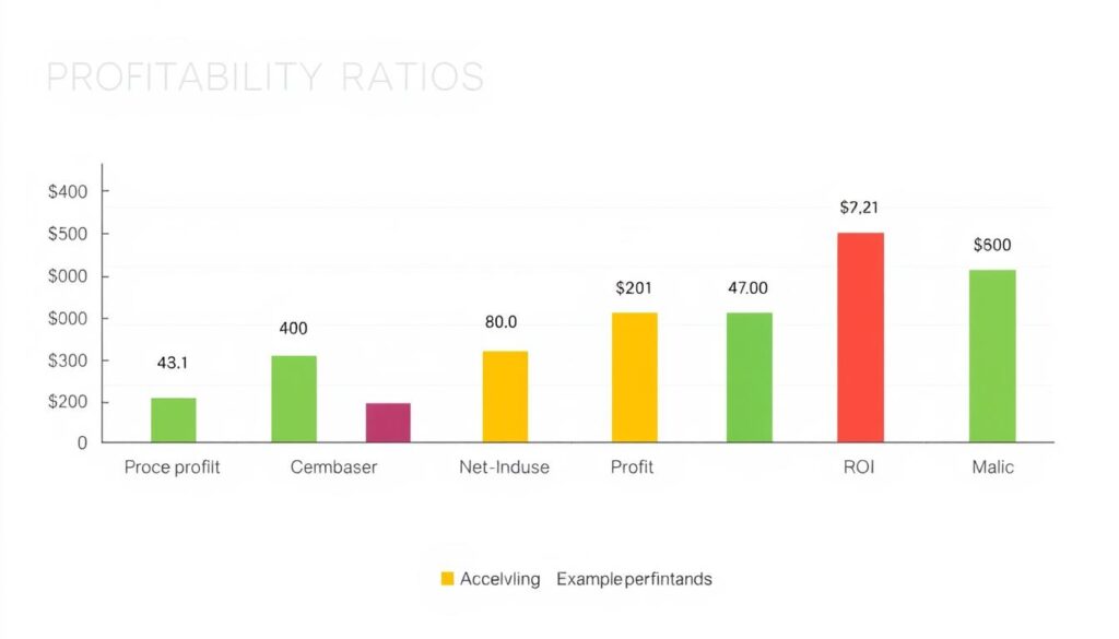 Chart showing different profitability ratios for small business financial analysis
