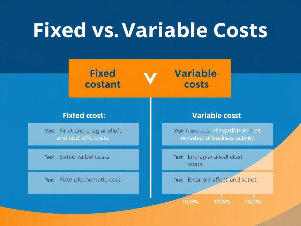 Chart showing fixed vs variable costs in financial business budgeting