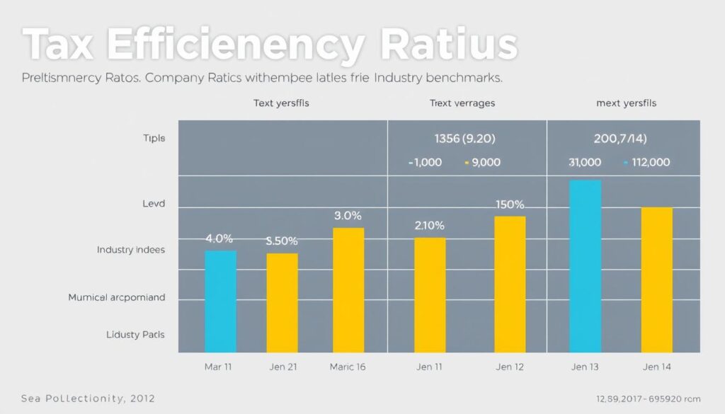 Chart showing tax efficiency ratios compared to industry benchmarks