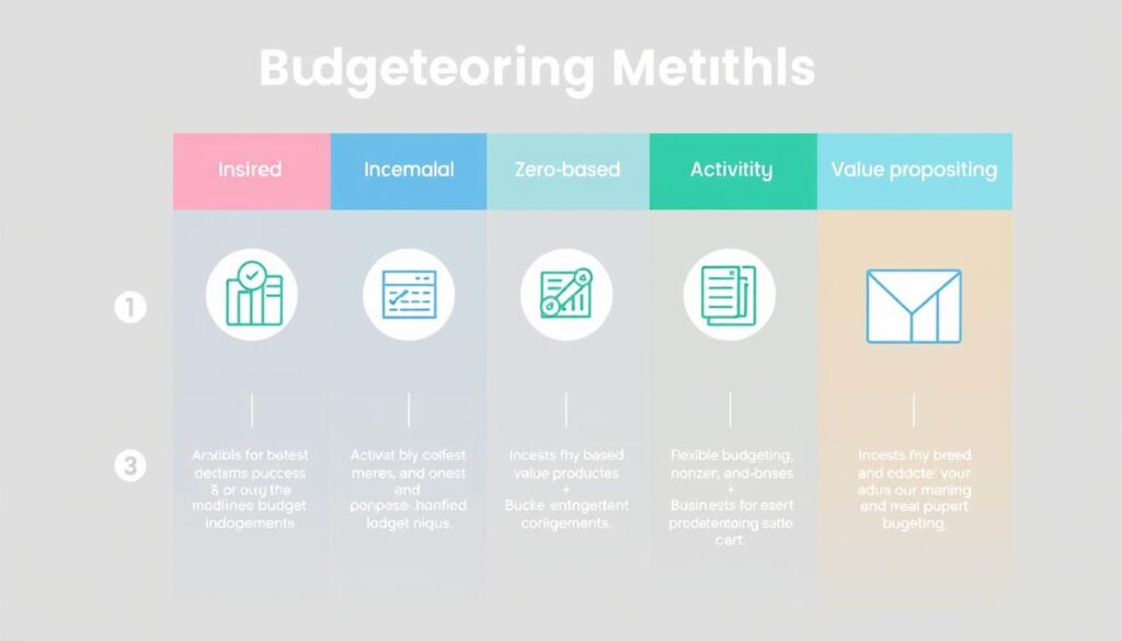 Comparison of different financial business budgeting strategies