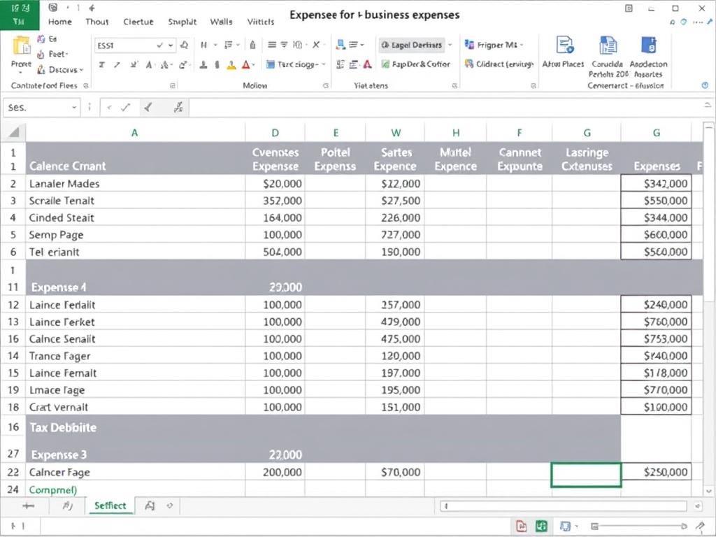 Excel expense tracking template for tax deductions