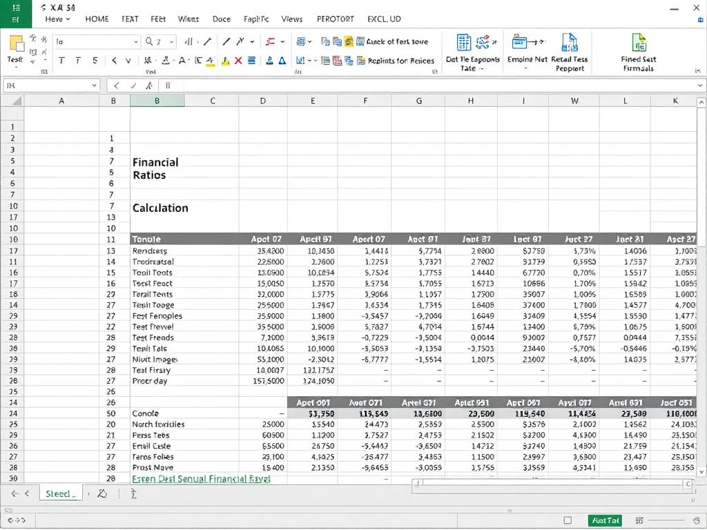 Excel financial analysis template with multiple worksheets