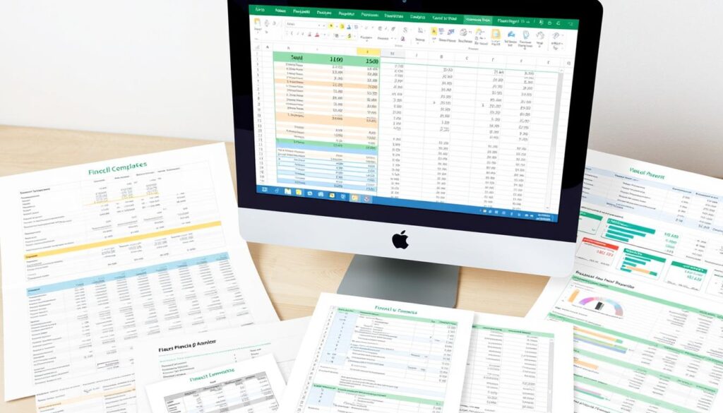 Excel financial planning templates with formulas and data visualization