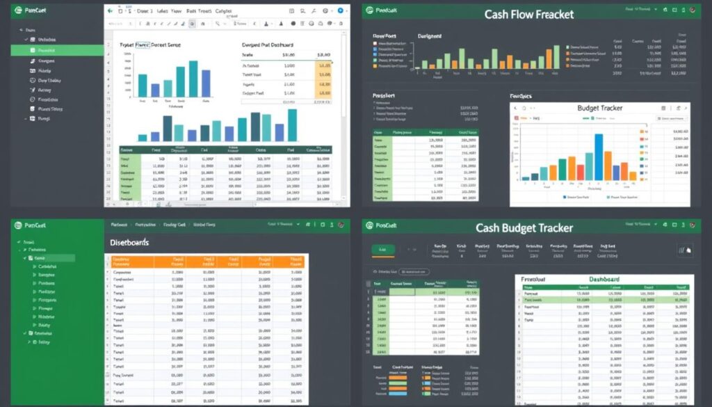 Excel financial templates collection with various spreadsheets