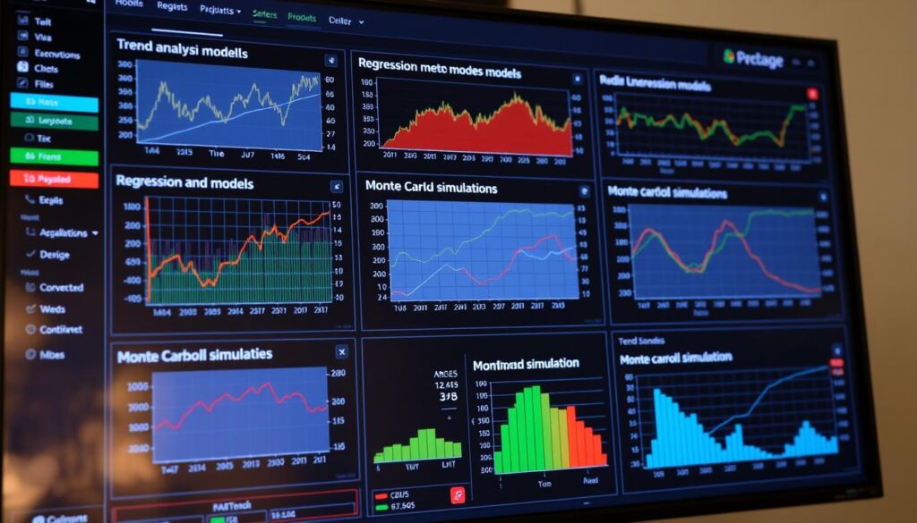 Financial business forecasting techniques visualization