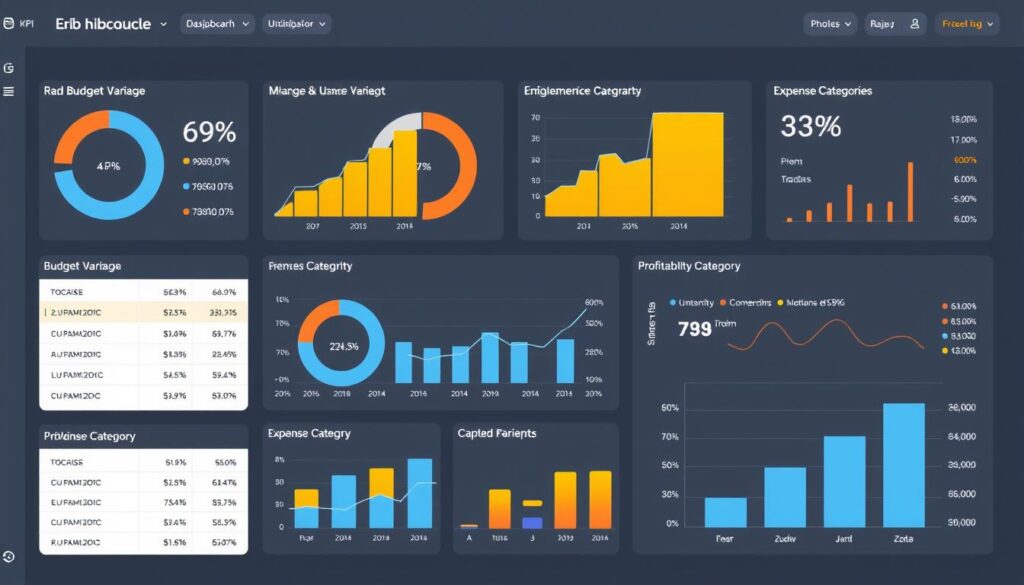 Financial business performance tracking dashboard