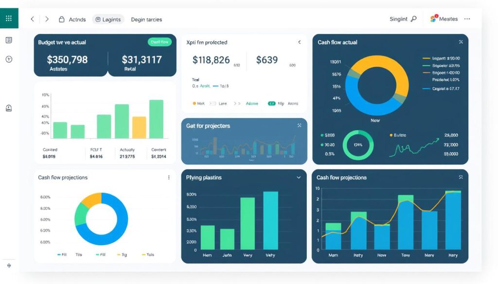 Financial business planning software tools dashboard