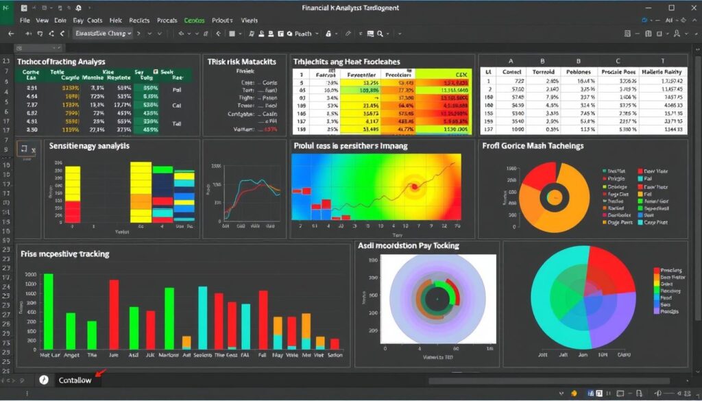 Financial business risk management visualization in Excel
