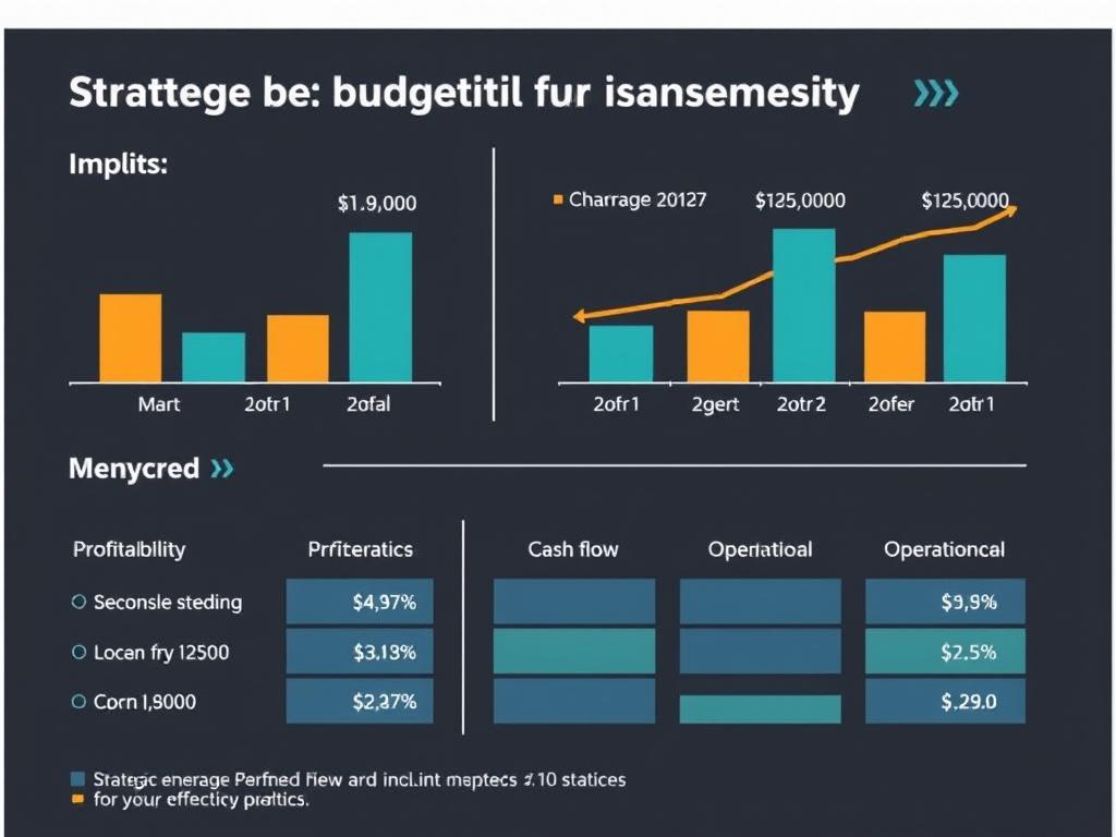Financial impact analysis chart for budgeting strategy implementation
