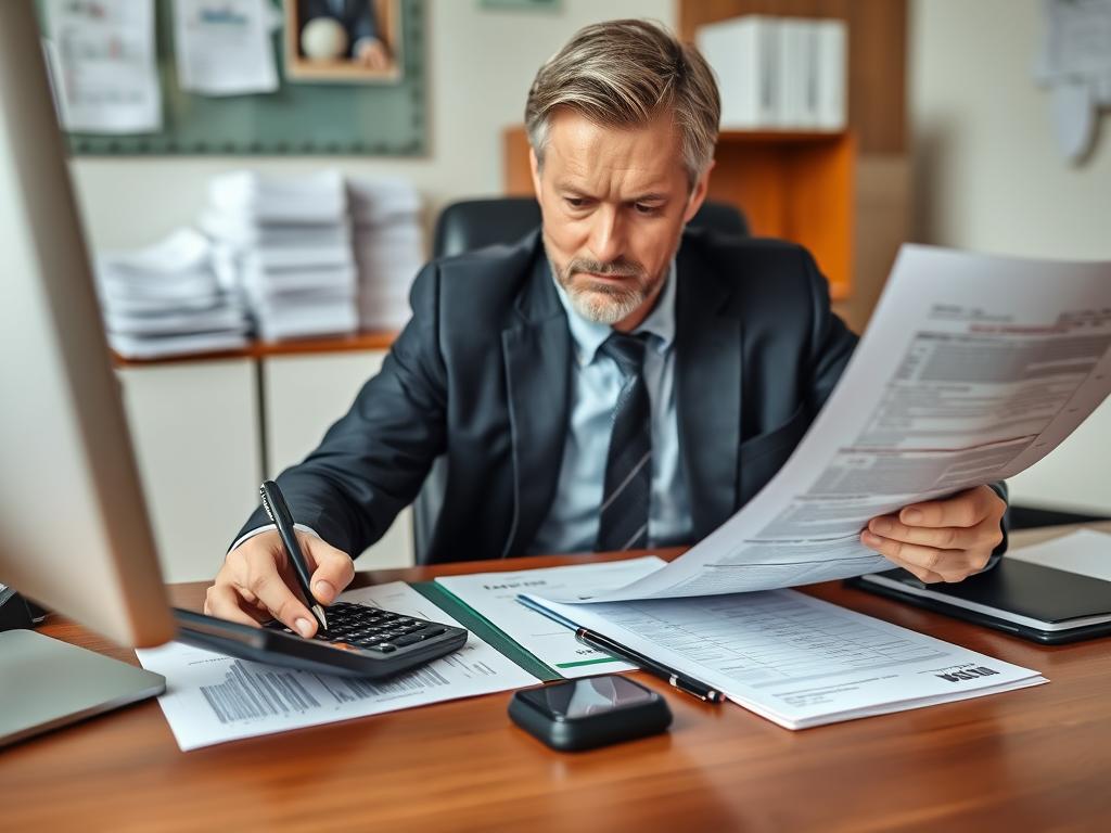 Financial professional calculating qualified business income deduction