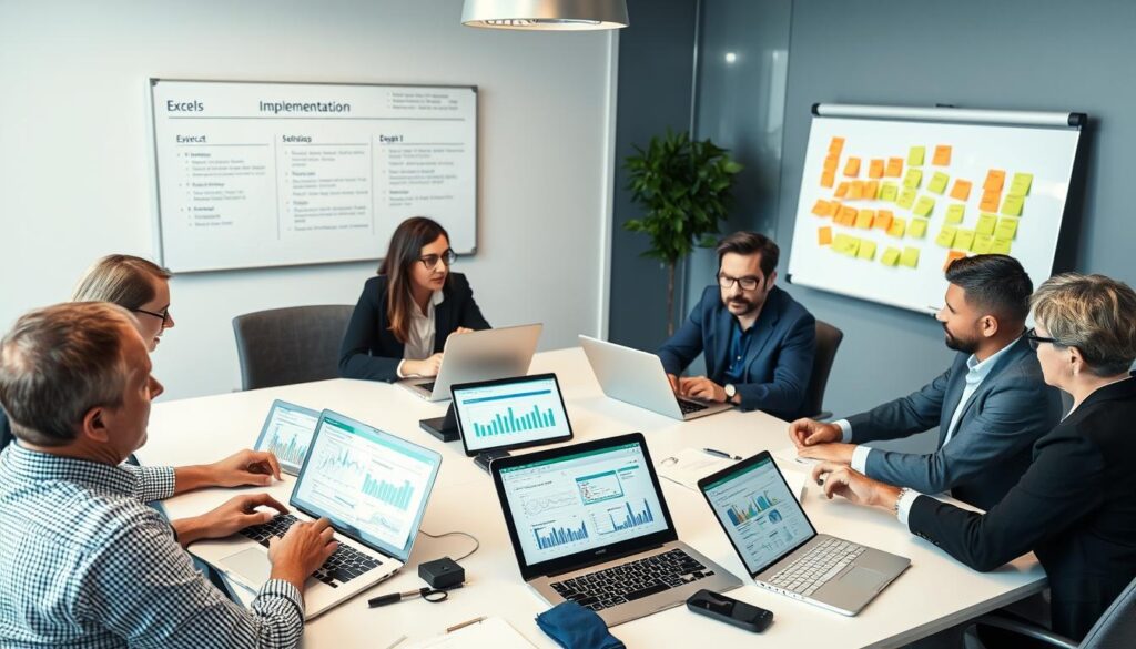 Implementation strategy for advanced business finance forecasting Excel template