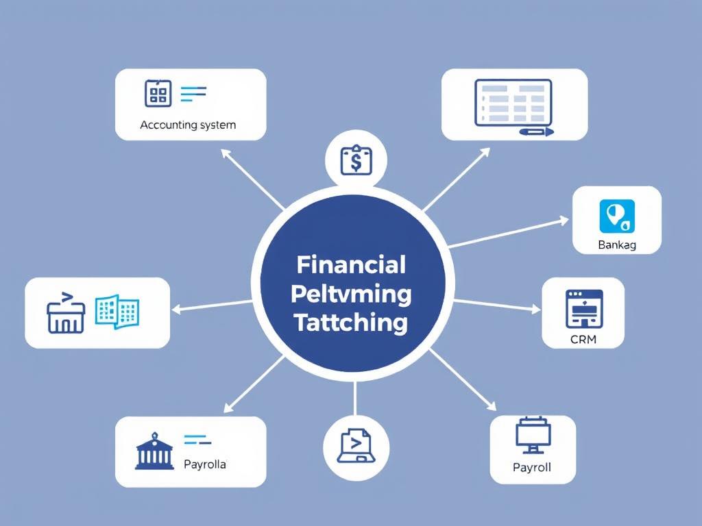 Integrated financial systems connecting to a central business performance dashboard Integrated financial systems connecting to a central business performance dashboard