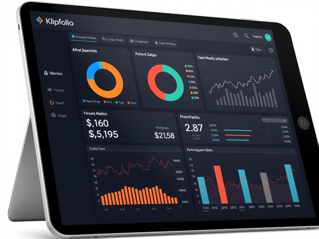 Klipfolio dashboard with real-time business metrics