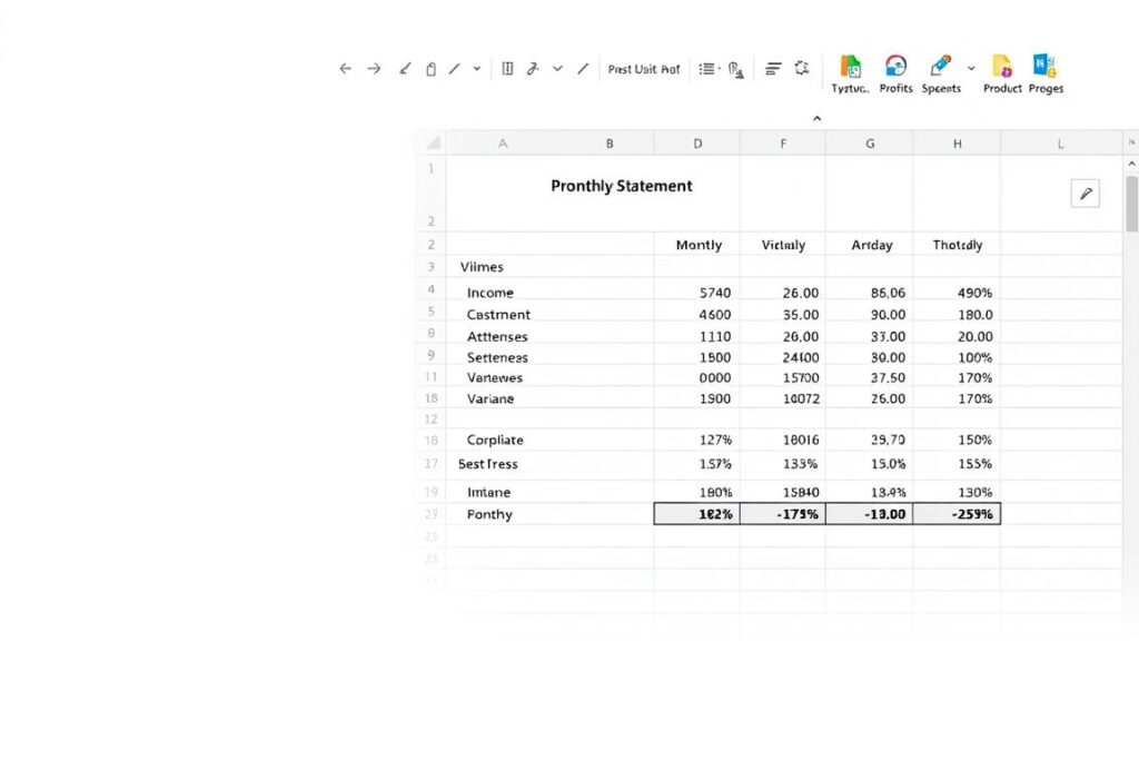 Profit & Loss Analysis Template with monthly comparison features