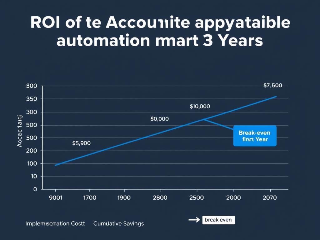 ROI chart showing financial impact of AP automation over 3 years