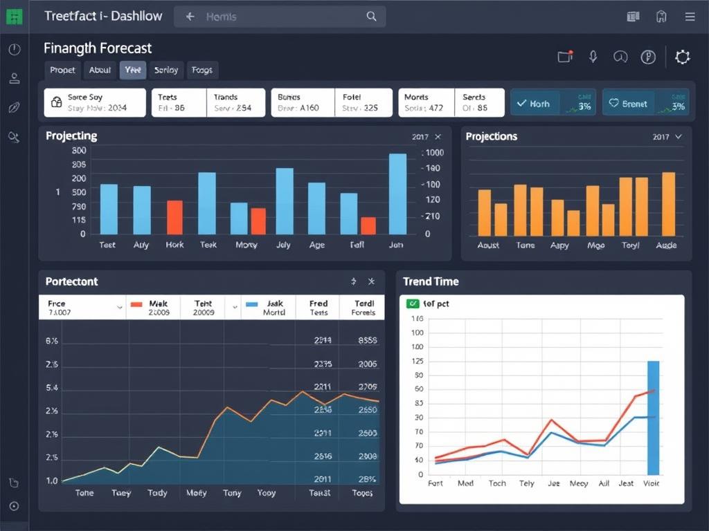 Rolling forecast dashboard showing 12-month projections that update monthly Rolling forecast dashboard showing 12-month projections that update monthly