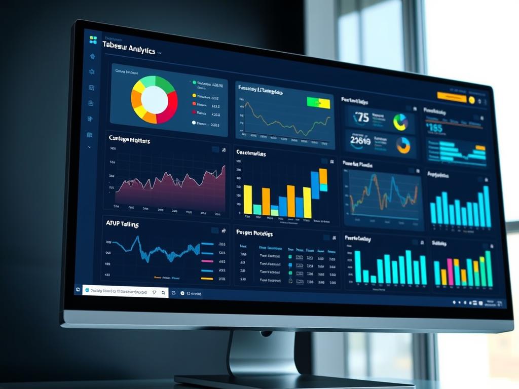 Tableau dashboard showing financial analytics